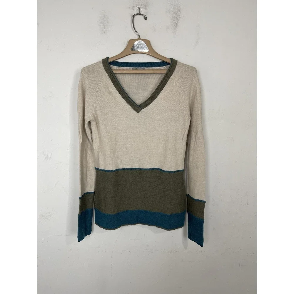 Horny Toad Womens Sweater Small Merino Wool V-Neck Granola Girl Outdoor - Picture 1 of 11